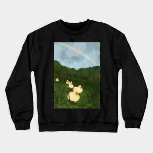 Duckies in the rain Crewneck Sweatshirt